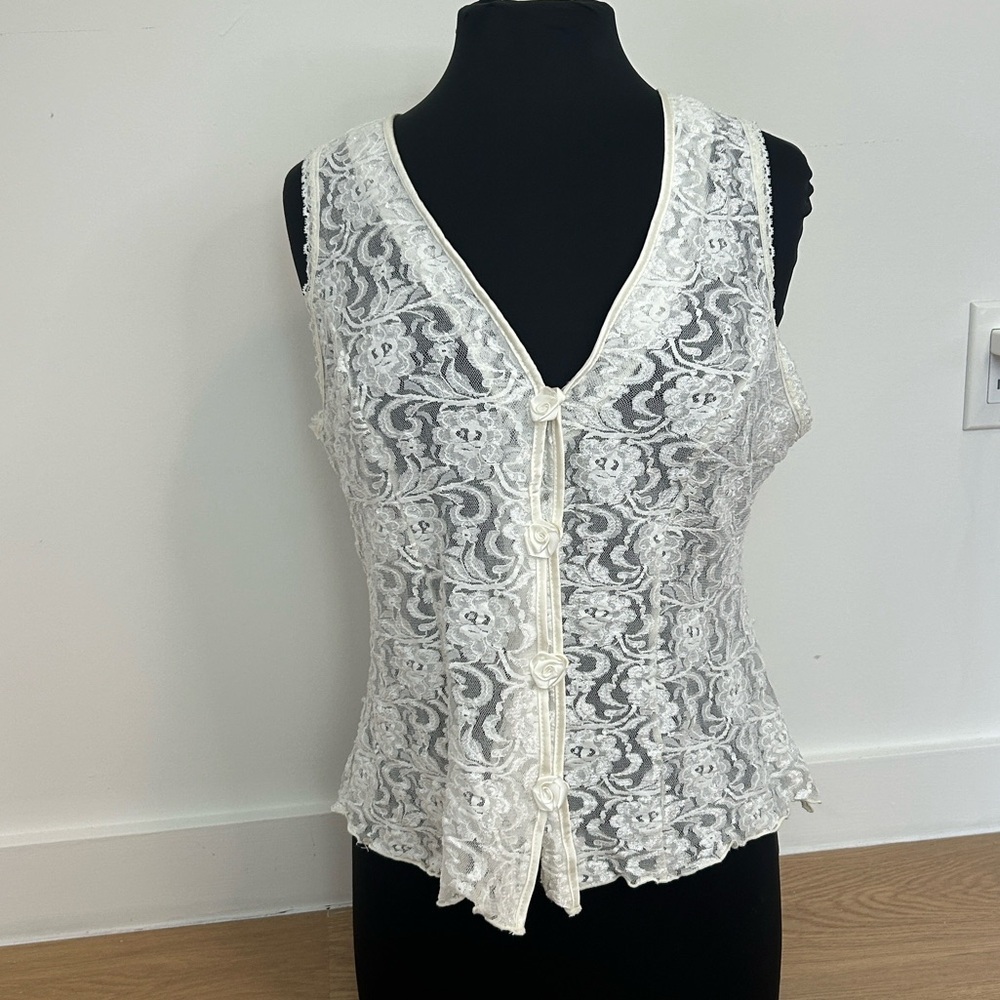 Vintage Cinema Etoile Lace Blouse L
